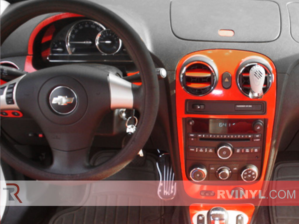 Rvinyl Rdash Dash Kit Decal Trim for Chevrolet HHR 2006-2007 Black Carbon Fiber 4D
