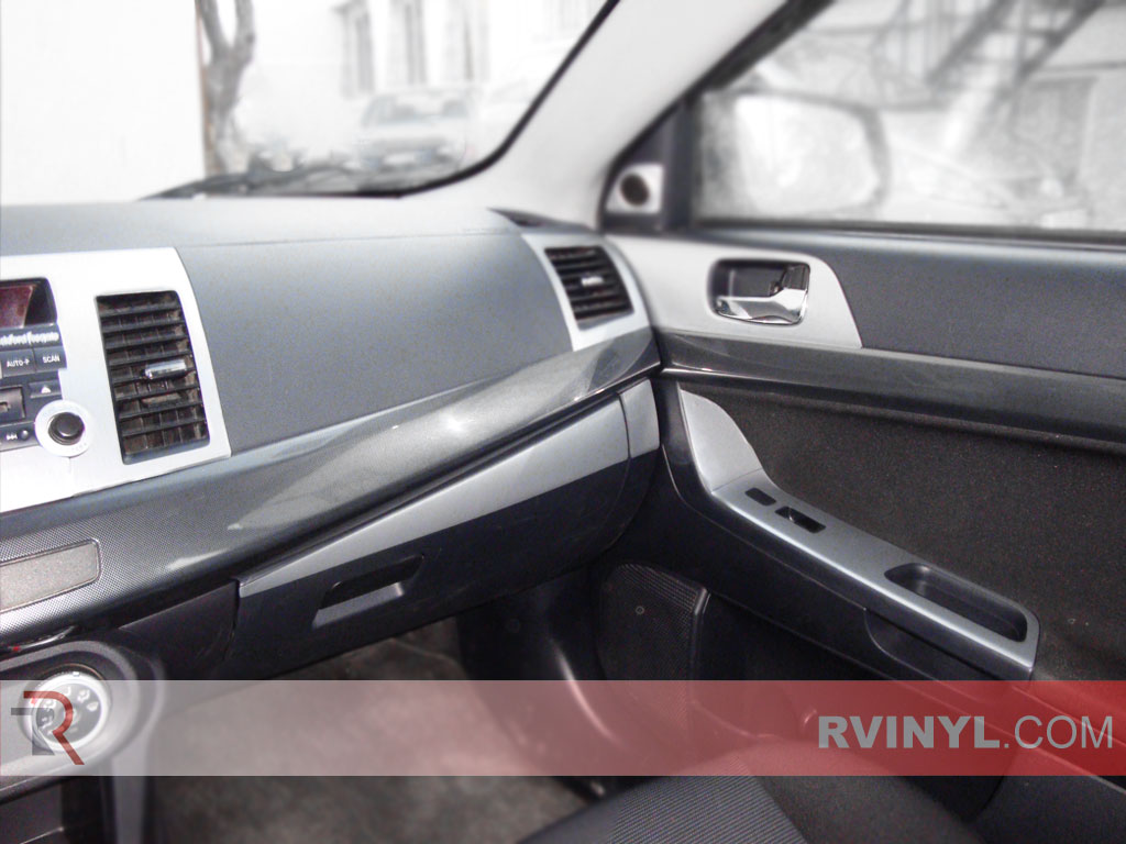 Red Carbon Fiber 4D Rdash Dash Kit Decal Trim for Mitsubishi Lancer 2008-2015
