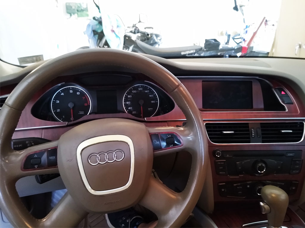 Rdash 2009 Audi A4 Steering Wheel Dash Kit With Mahogany Wood Grain Vinyl