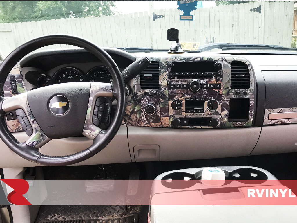 Rdash 2007-2013 Chevrolet Silverado  (LT / WT) Camouflage Hunter's Blind Front Passenger DIY Dash Kit
