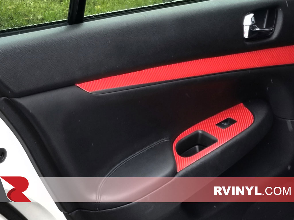 Coupe/Convertible Rvinyl Rdash Dash Kit Decal Trim Compatible with Infiniti G37 2010-2013 - Carbon Fiber 4D Black