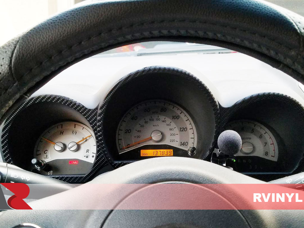 Rdash Scion tC 4D Black Carbon Fiber steering wheel dash trim