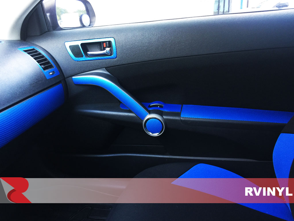 Rdash Scion tC 4D Blue Carbon Fiber Passenger Side Dash Trim