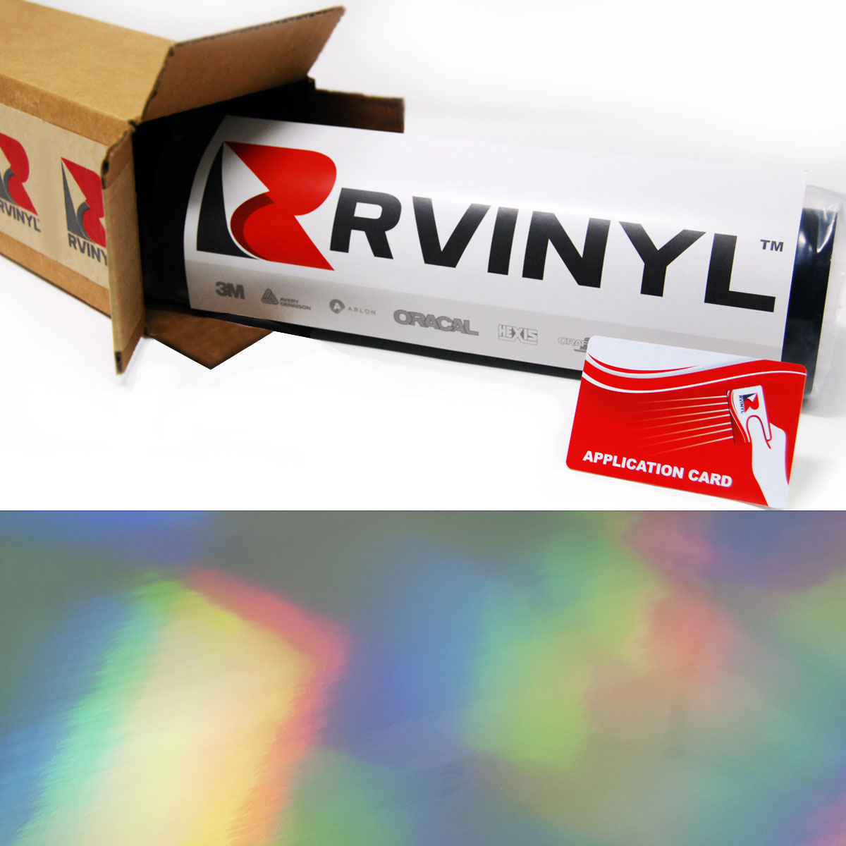 TeckWrap Glossy Rainbow Holographic Silver Chrome Vinyl 1ftx5ft for sale online 