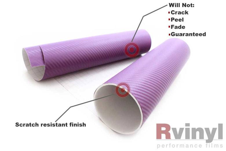 Rwraps™ Purple 3D Carbon Fiber Vinyl Wrap| Car Wrap Film