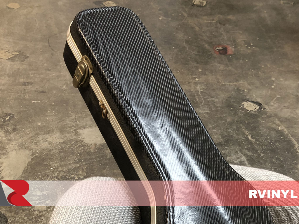 Rwraps™ DIY 4D Black Carbon Fiber Violin Case Wrap