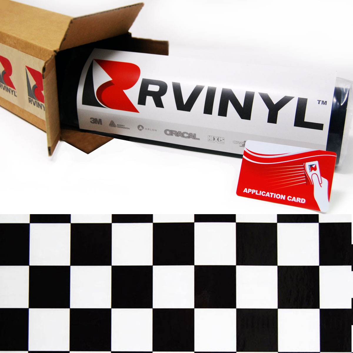 Rwraps Sticker Bomb Vinyl Film Wrap Checkered Flag