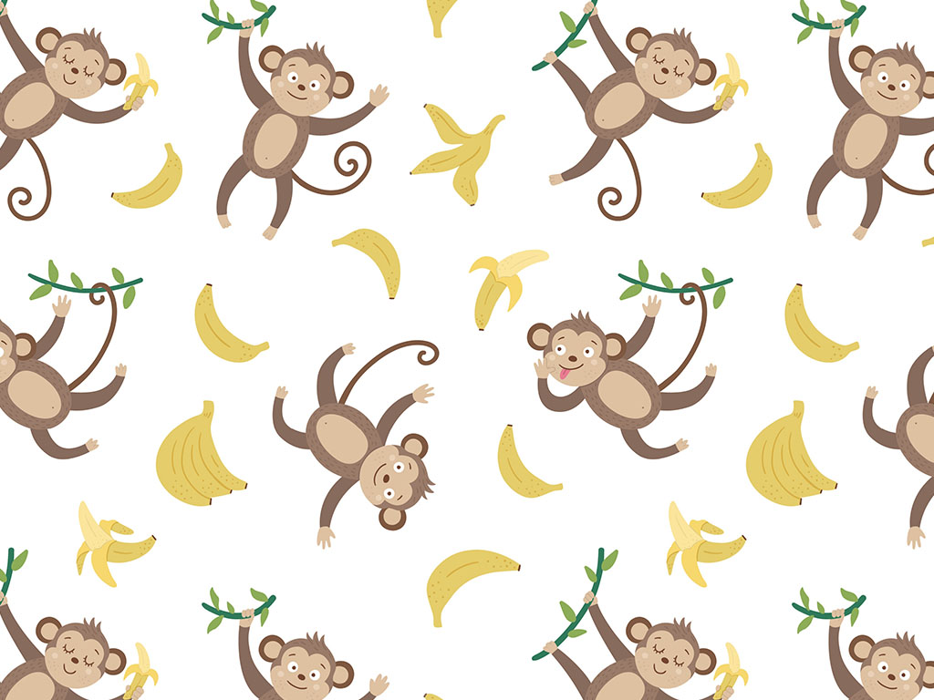 Rwraps™ Monkey Around Monkey Vinyl Wrap | Primate Print Car Wrap Film