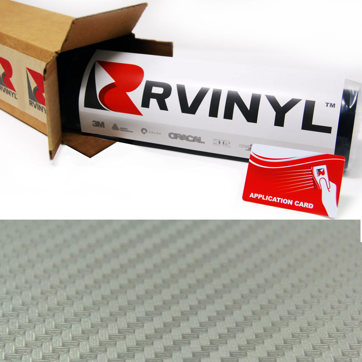 12"X60" 3D SilverCarbon Fiber Vinyl Car Wrap Sheet Roll Film Sticker Decal Sales