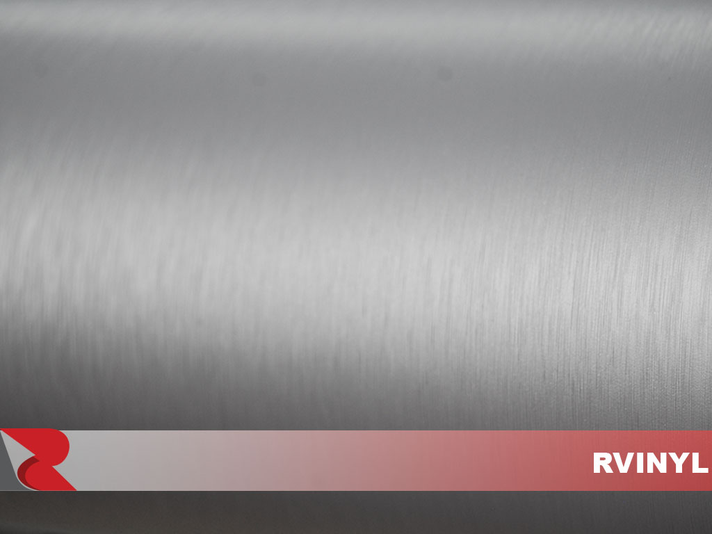 Rwraps™ Silver Brushed Aluminum Vinyl Wrap | Car Wrap Film