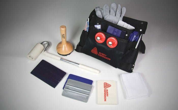 Rvinyl wrap application kit with bundled install tools