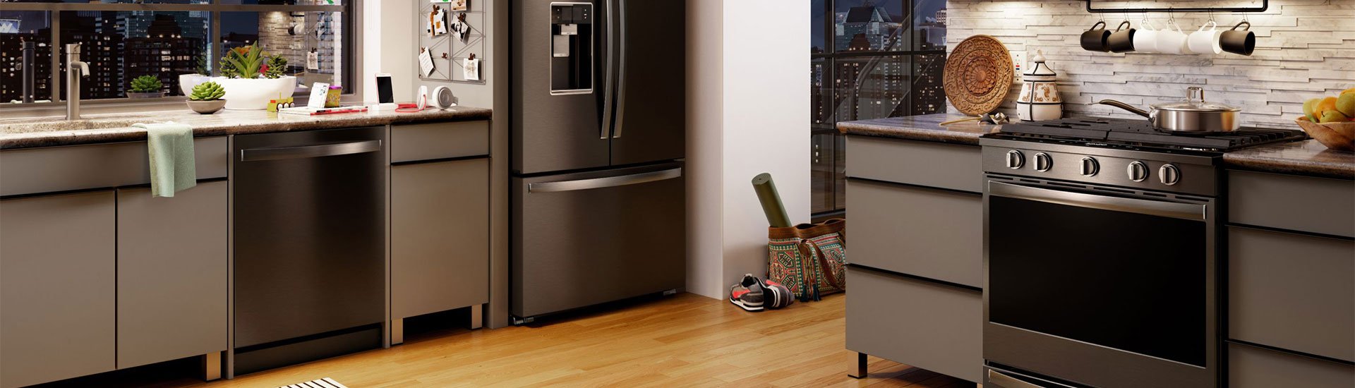 Black Dishwasher Wraps | Built-In | Portable | Countertop - Rvinyl