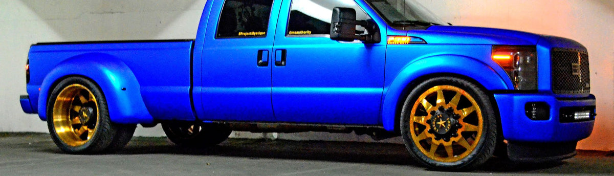 GMC vehicle wrap in matte black