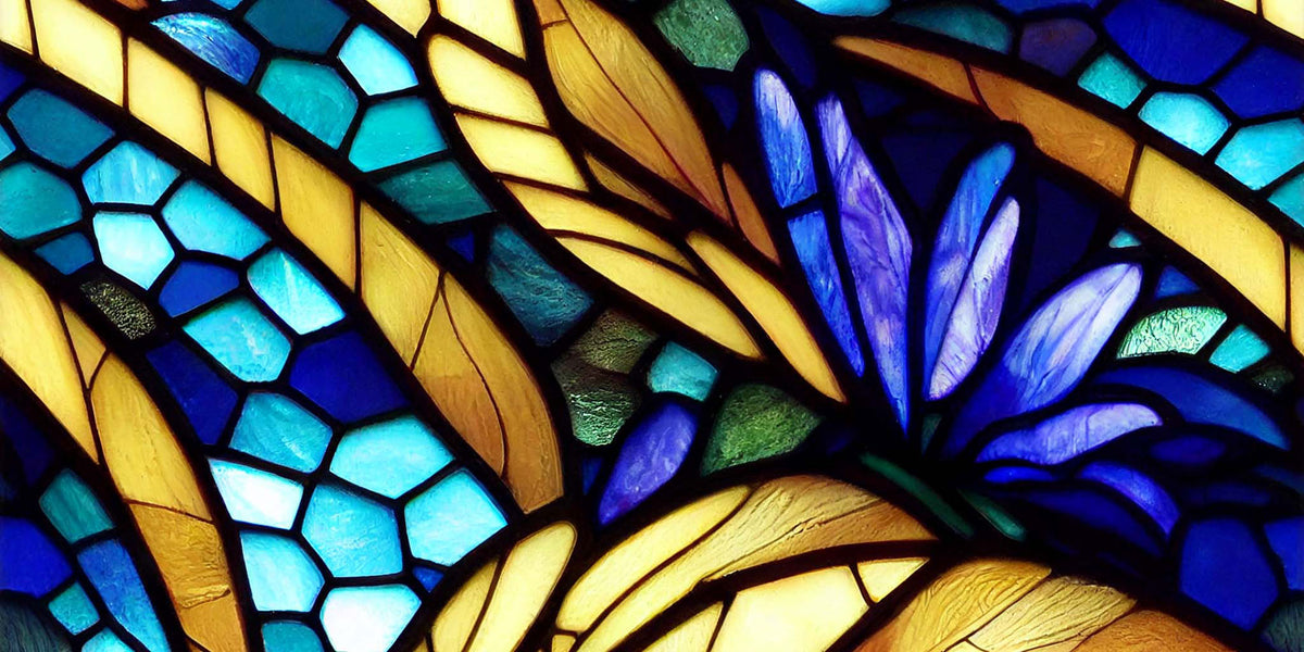 Golden Growth Stained Glass