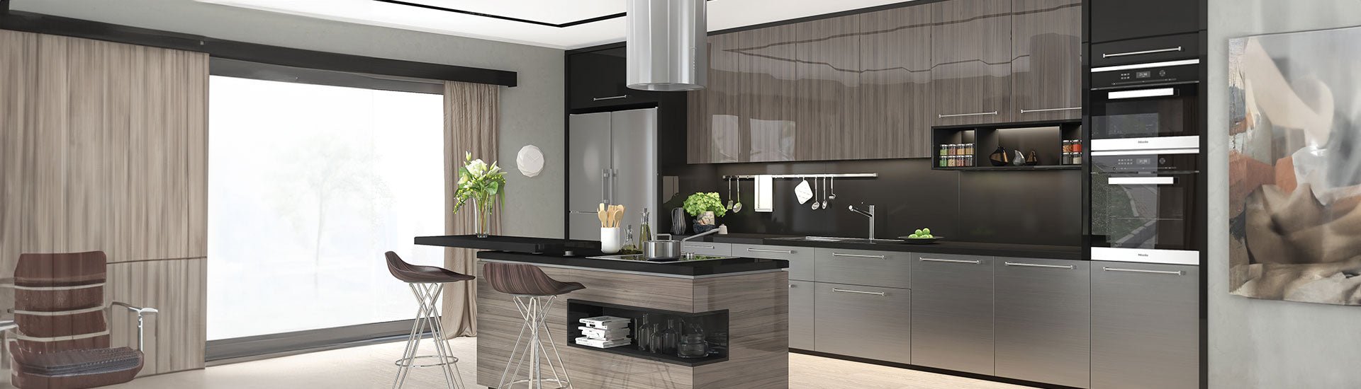 Kitchen cabinet wraps