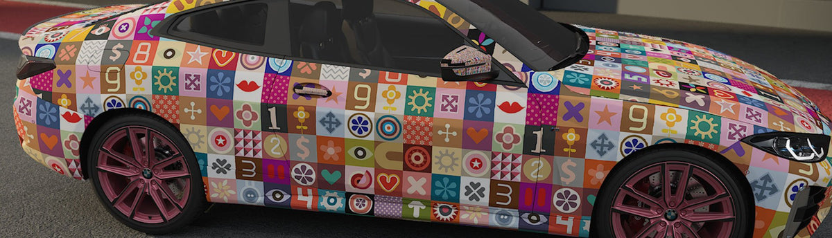 Multicolored Mosaic Wrap Films | Multicolored Mosaic Vinyl Wraps - Rvinyl