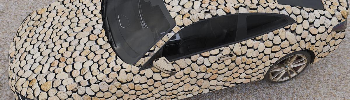 Natural Cobblestone Wrap Films | Natural Cobblestone Vinyl Wraps - Rvinyl