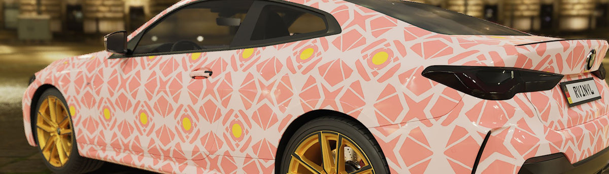 Pink Art Deco Wrap Films | Pink Art Deco Vinyl Wraps - Rvinyl