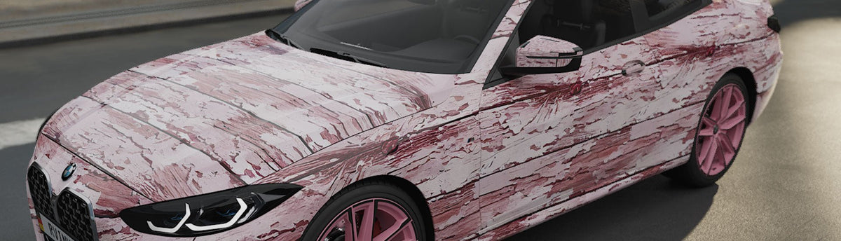 Pink Wood Plank Wrap Films | Pink Wood Plank Vinyl Wraps - Rvinyl