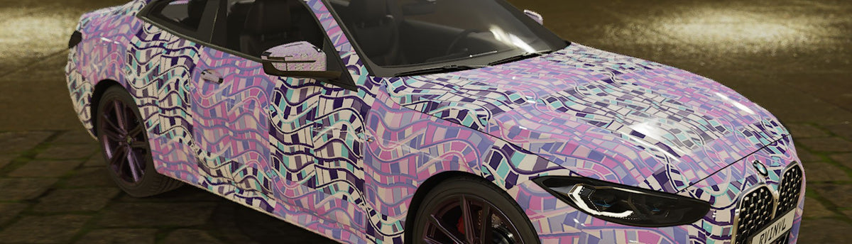 Purple Art Deco Wrap Films | Purple Art Deco Vinyl Wraps - Rvinyl