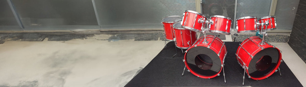 Red Drum Wraps | Snare Drum | Bass Drum | Tom-Toms - Rvinyl