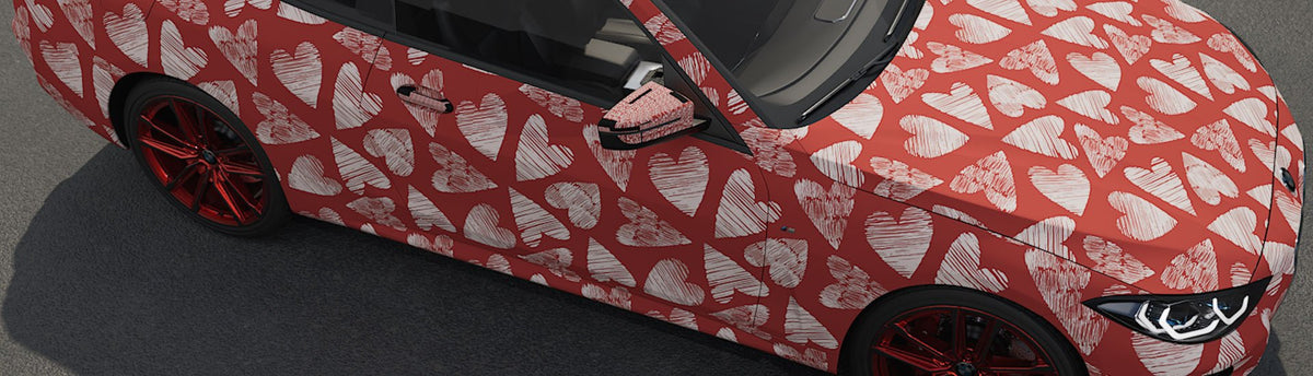 Red Heart Wrap Films | Red Heart Vinyl Wraps - Rvinyl