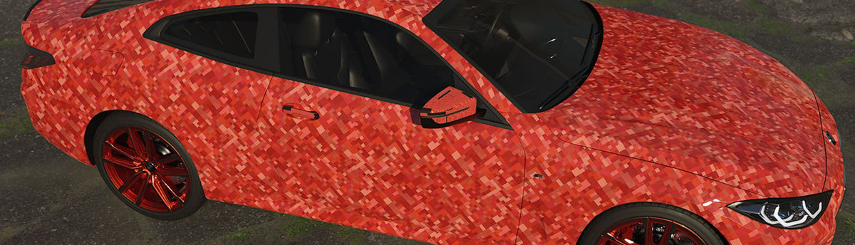 Red Pixel Wrap Films | Red Pixel Vinyl Wraps - Rvinyl