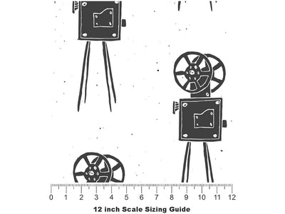 35MM Crank Movie Vinyl Film Pattern Size 12 inch Scale~Rwraps 35MM Crank Movie Sizing Chart~2