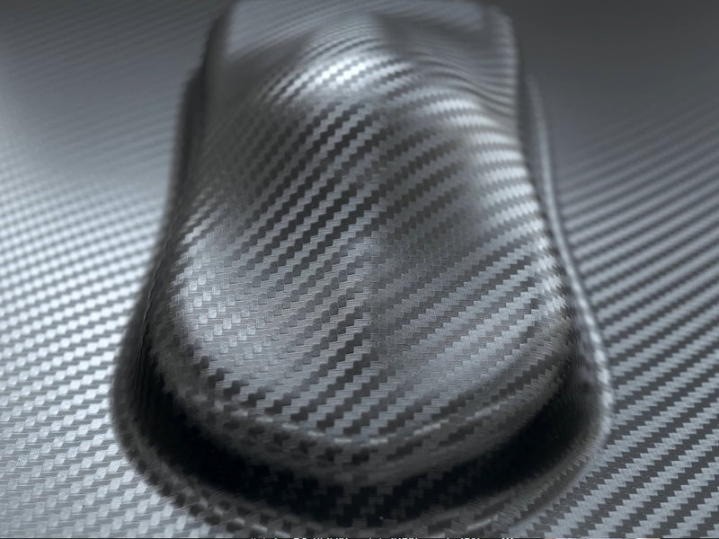 3D Black Carbon Fiber speed shape