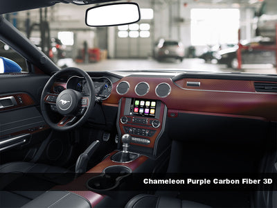 3D Carbon Fiber Chameleon Purple Dash Trim Kit Finish