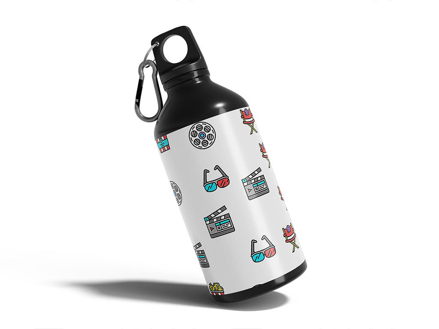 3d fun movie Water Bottle DIY Stickers