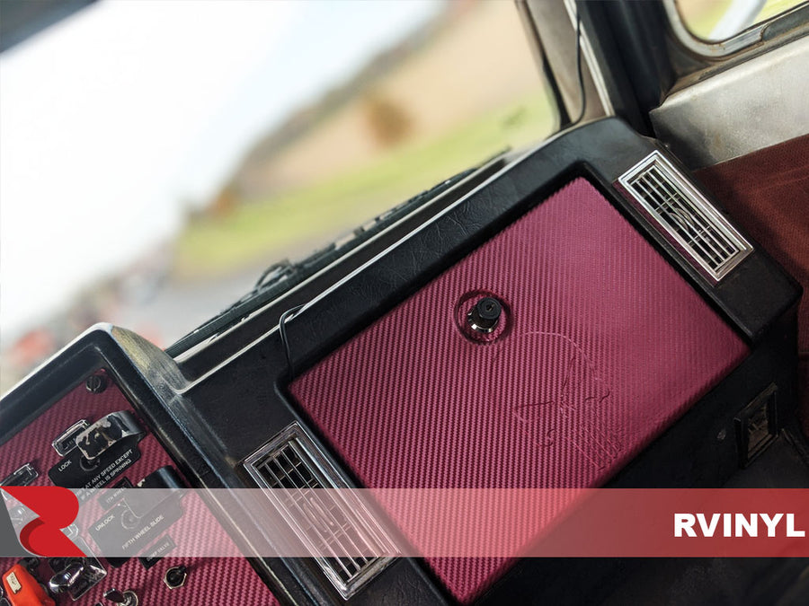 3D Purple Carbon Fiber Chameleon Dash Wrap