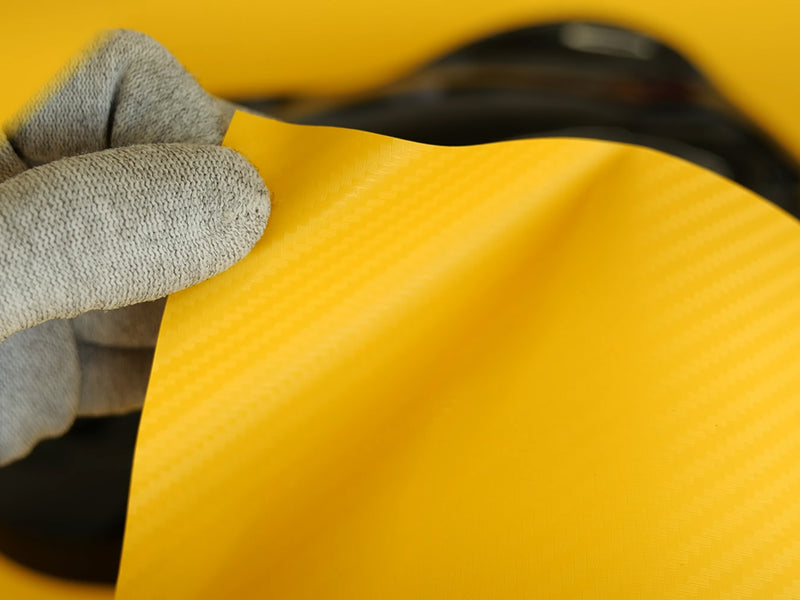 Rwraps 3D Yellow Carbon Fiber Film~Rwraps 3D Yellow Carbon Fiber Vinyl Sheet~0