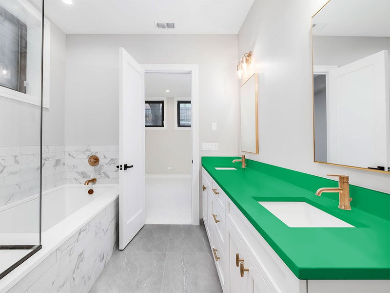3M 1080 Gloss Kelly Green DIY Built-In Bathroom Countertop Wraps