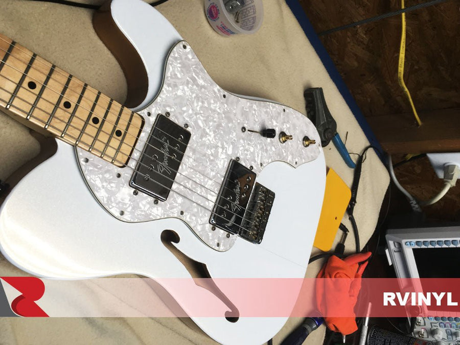 3M™ Gloss White Gold Sparkle Guitar Wrap