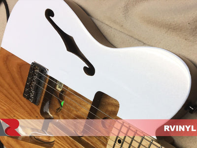 3M™ Gloss White Gold Sparkle Guitar Wrap