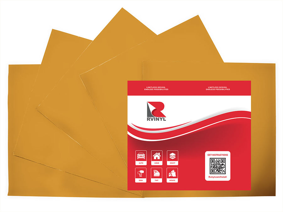 3M 180mC Harvest Gold Craft Vinyl Sheet Pack