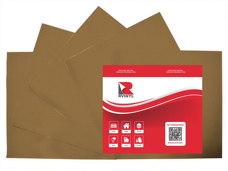 3M 180mC Satin Gold Craft Vinyl Sheet Pack
