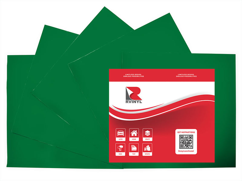 3M 180mC Bright Green Craft Vinyl Sheet Pack