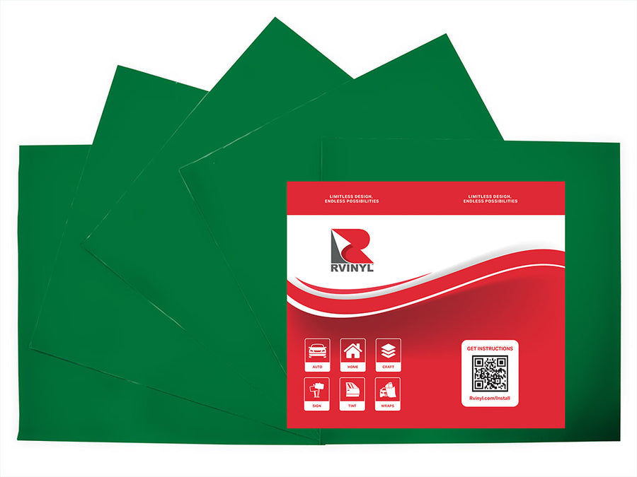 3M 180mC Bright Green Craft Vinyl Sheet Pack