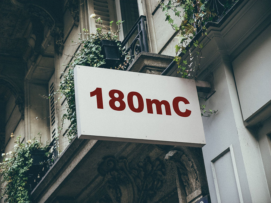 3M Controltac 180mC Steampunk Red Metallic Installed Building Sign