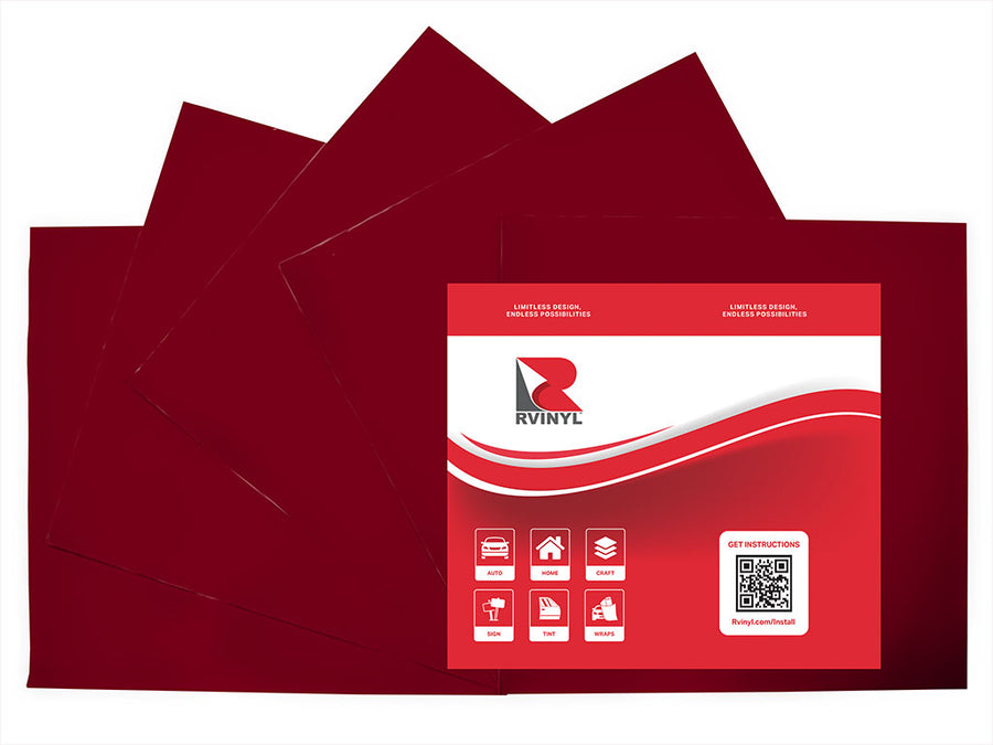 3M 180mC Burgundy Craft Vinyl Sheet Pack