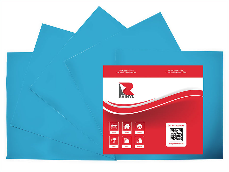 3M 180mC Peacock Blue Craft Vinyl Sheet Pack