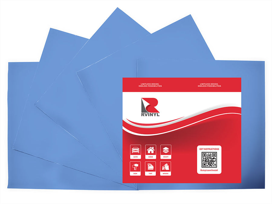 3M 180mC Soft Blue Craft Vinyl Sheet Pack