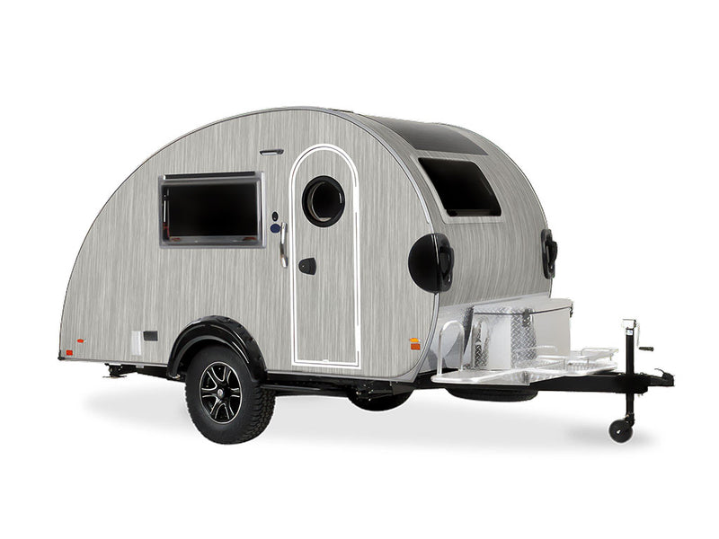 3M 2080 Brushed Aluminum DIY Tear Drop Trailer Wraps