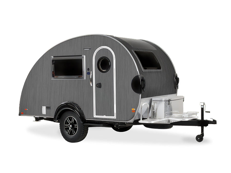 3M 2080 Brushed Steel DIY Tear Drop Trailer Wraps
