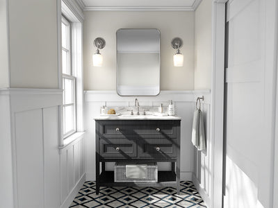 3M 2080 Brushed Black Metallic DIY Bathroom Cabinet Wraps