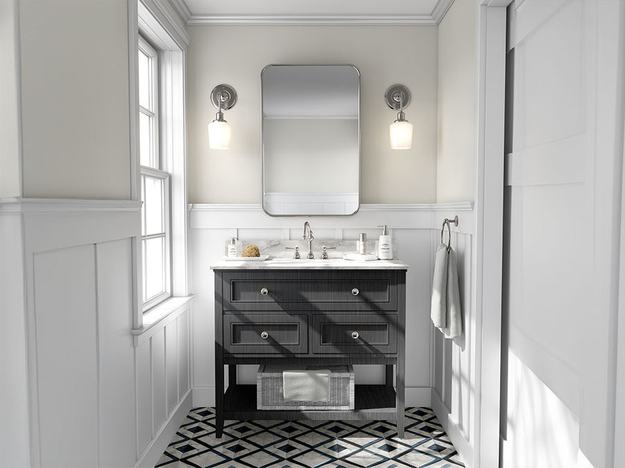 3M 2080 Brushed Black Metallic DIY Bathroom Cabinet Wraps