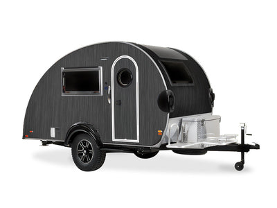 3M 2080 Brushed Black Metallic DIY Tear Drop Trailer Wraps
