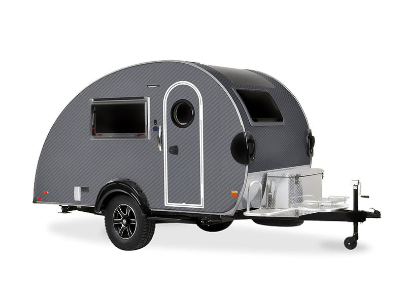 3M 2080 Carbon Fiber Anthracite DIY Tear Drop Trailer Wraps